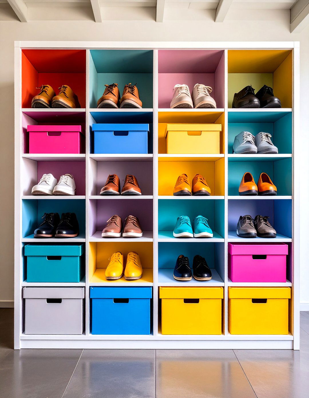 Modular Cube Storage System - 24 Garage Shoe Storage Ideas