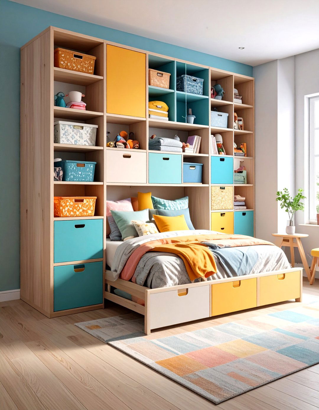 Modular Cube Storage Systems - 24 small bedroom storage ideas