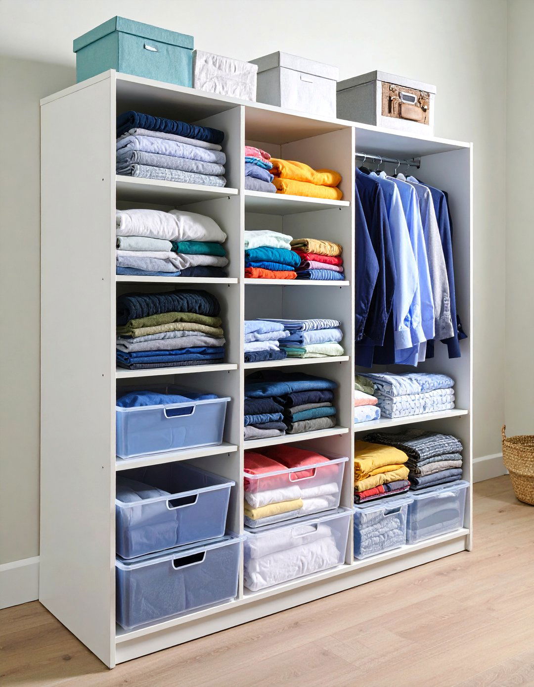 Modular Drawer Tower System - 24 Small Closet Storage Ideas