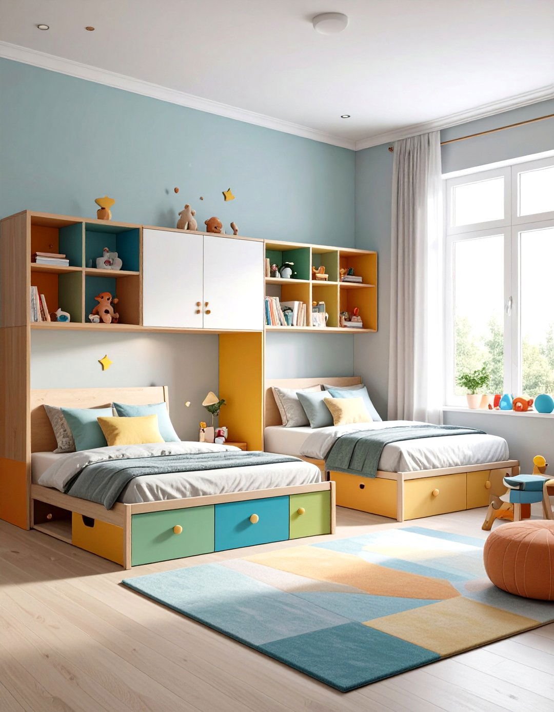 Modular Furniture Solutions - 24 Shared Kids' Room Design Ideas