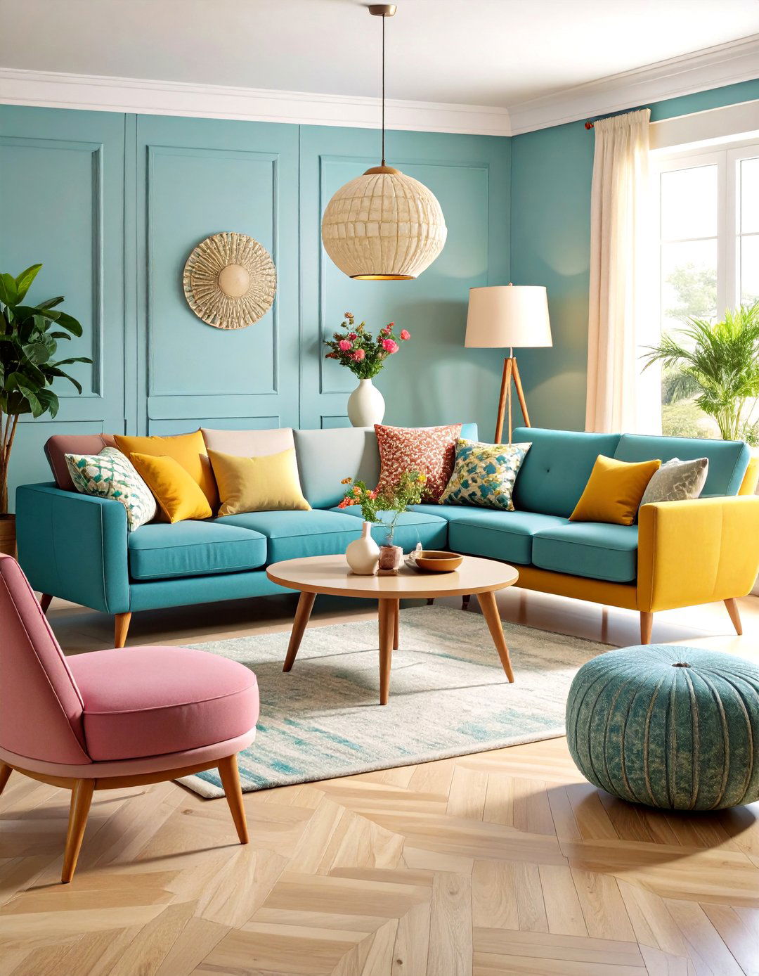 Modular Sectional Social Seating - 24 1950s Living Room Ideas