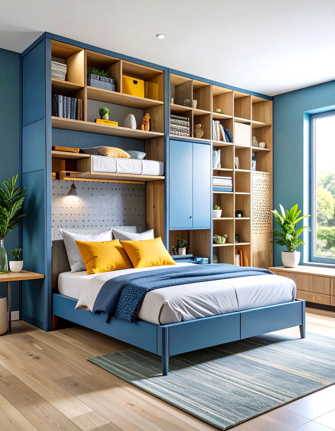 Modular Storage Solutions - 24 Industrial Bedroom Ideas