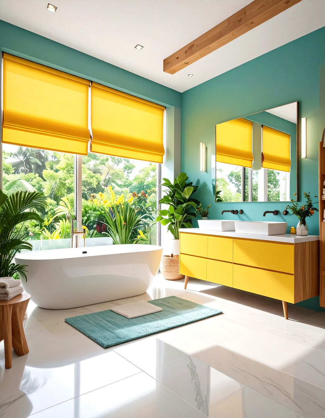 Moisture Resistant Roman Shades Engineering - 24 Bathroom Window Treatment Ideas