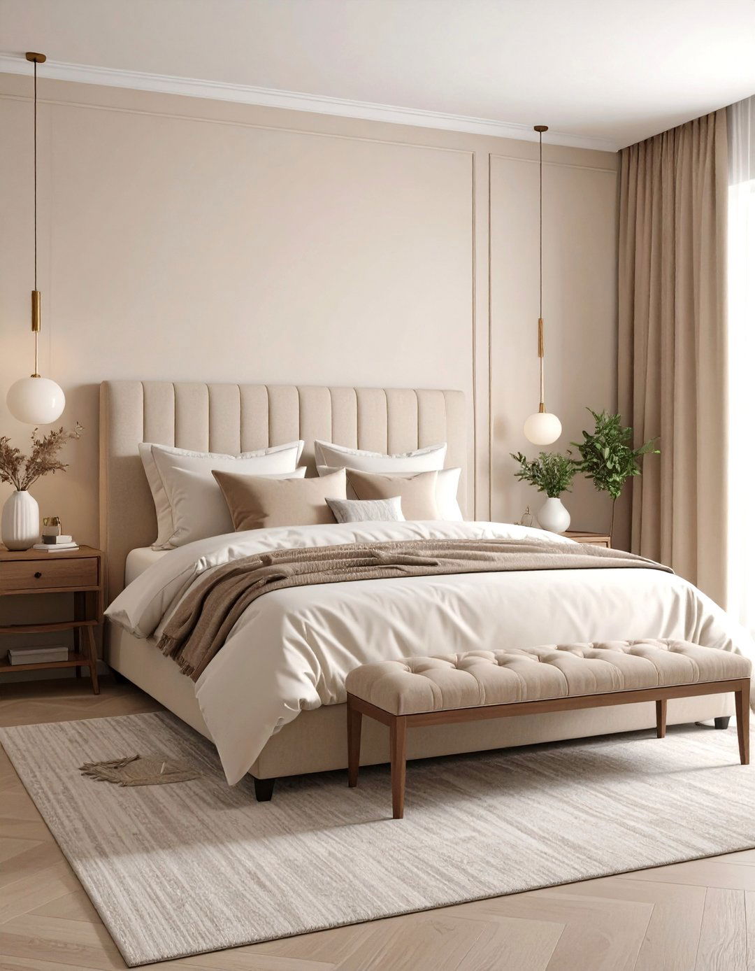 Monochromatic Beige Bedroom Bliss - 24 Beige Bedroom Ideas