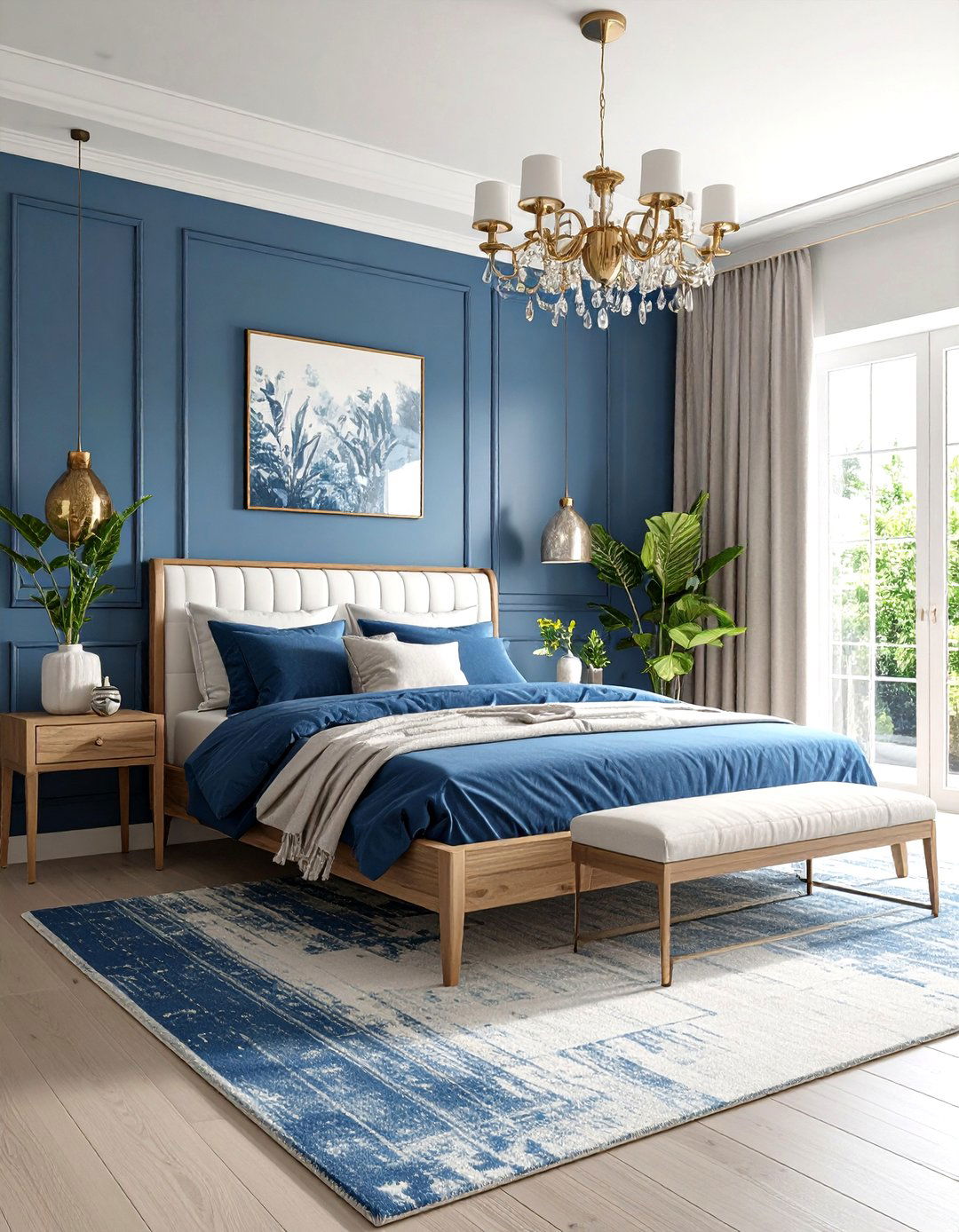 Monochromatic Blue Oasis - 24 Moroccan Themed Bedroom Ideas