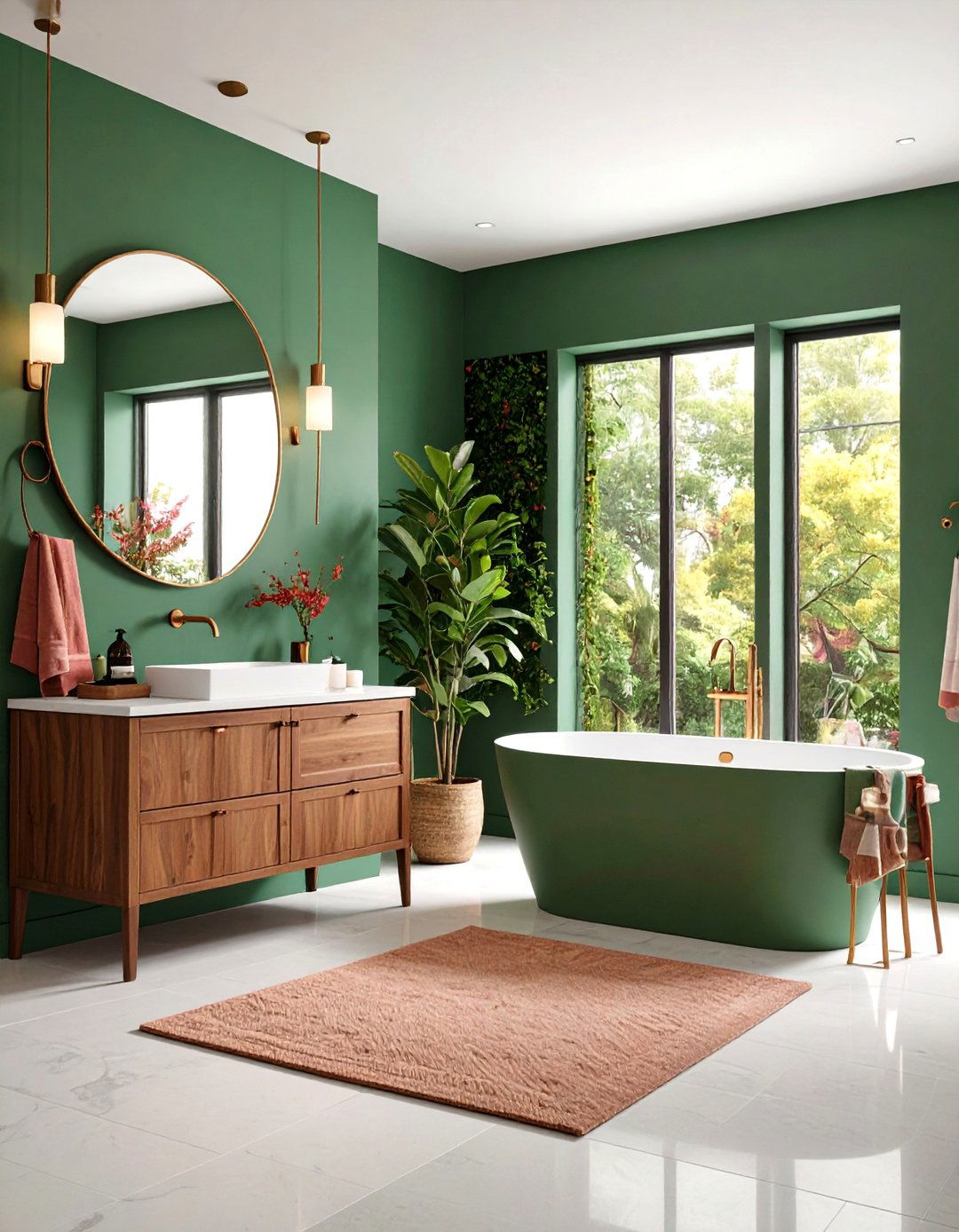 Monochromatic Color Scheme - 24 Small Master Bathroom Ideas