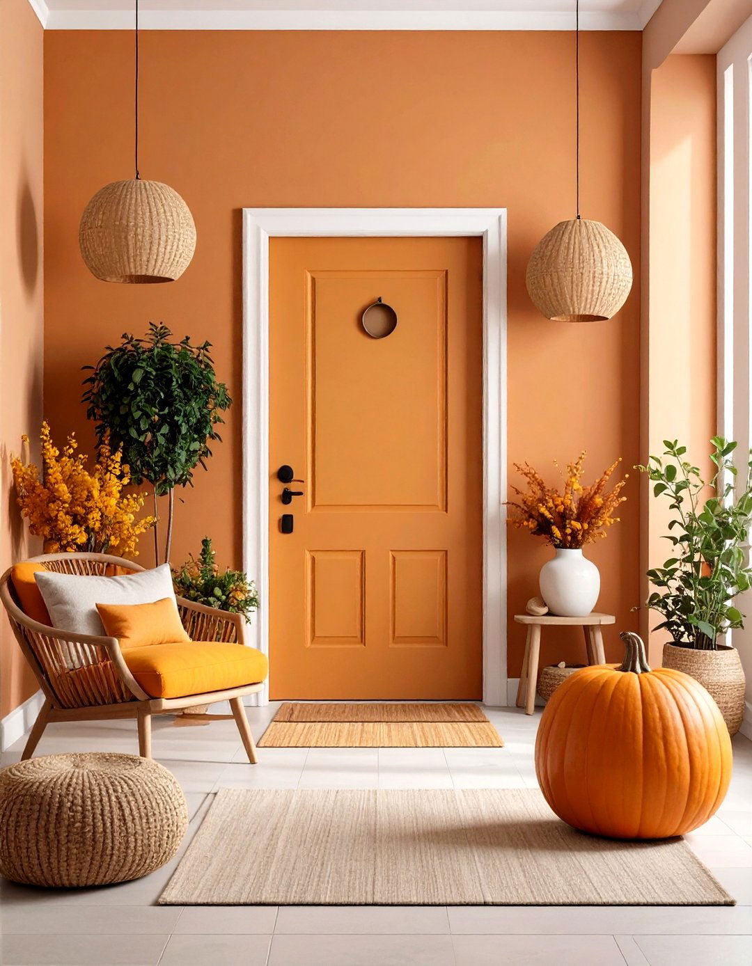 Monochromatic Color Schemes - 24 Modern Entryway Ideas