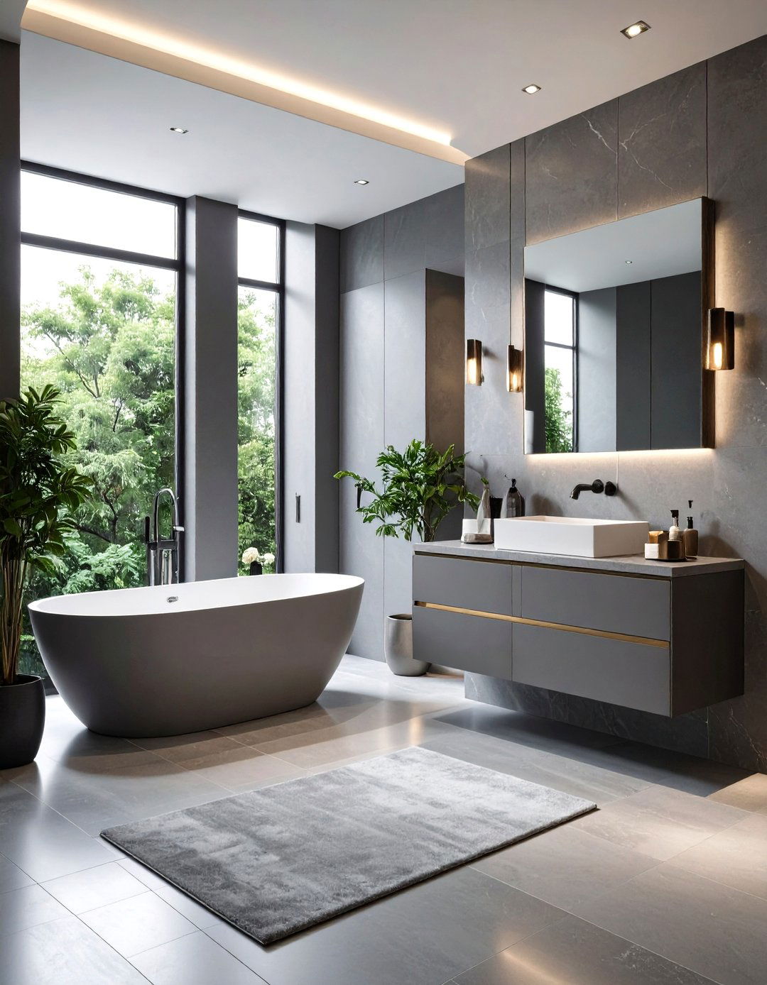 Monochromatic Elegance Suite - 24 Ensuite Bathroom Ideas