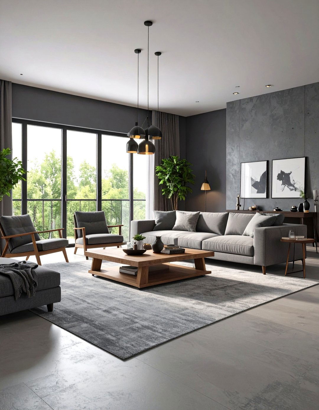 Monochromatic Gray Color Schemes - 24 Industrial Interior Design Style Ideas