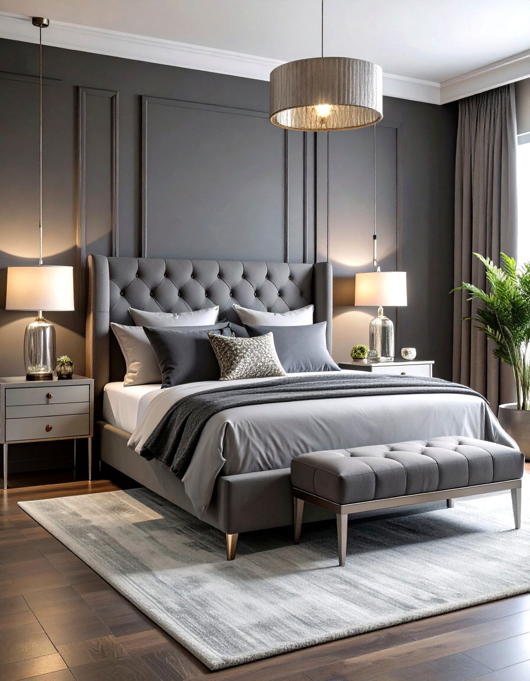 Monochromatic Gray Elegance - 24 Bedroom Decor Ideas