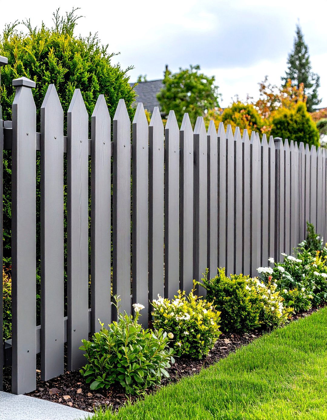 Monochromatic Gray Scale Sophistication - 24 Fence Painting Ideas