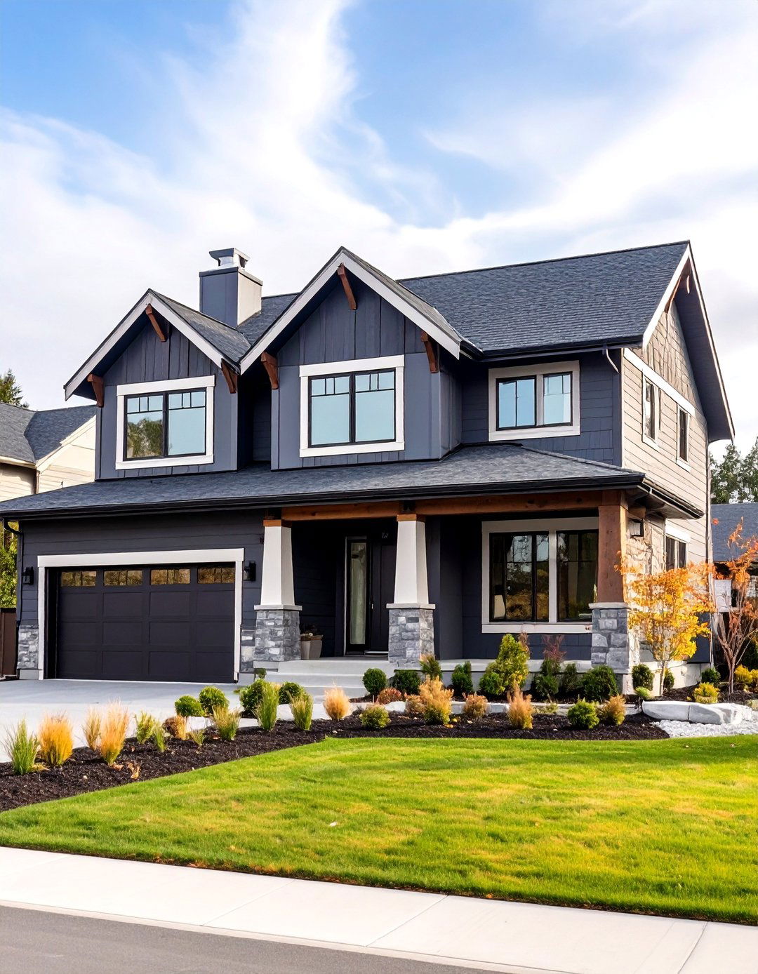 Monochromatic Gray Schemes - 24 Ideas for Ranch-Style Home Exteriors
