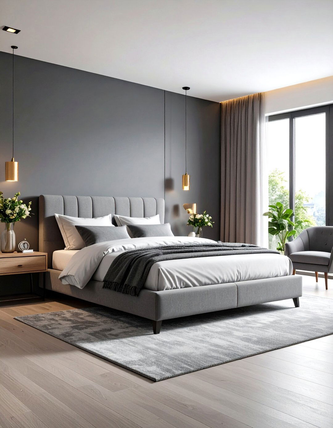 Monochromatic Gray Sophistication - 24 Bedroom Ideas for Women