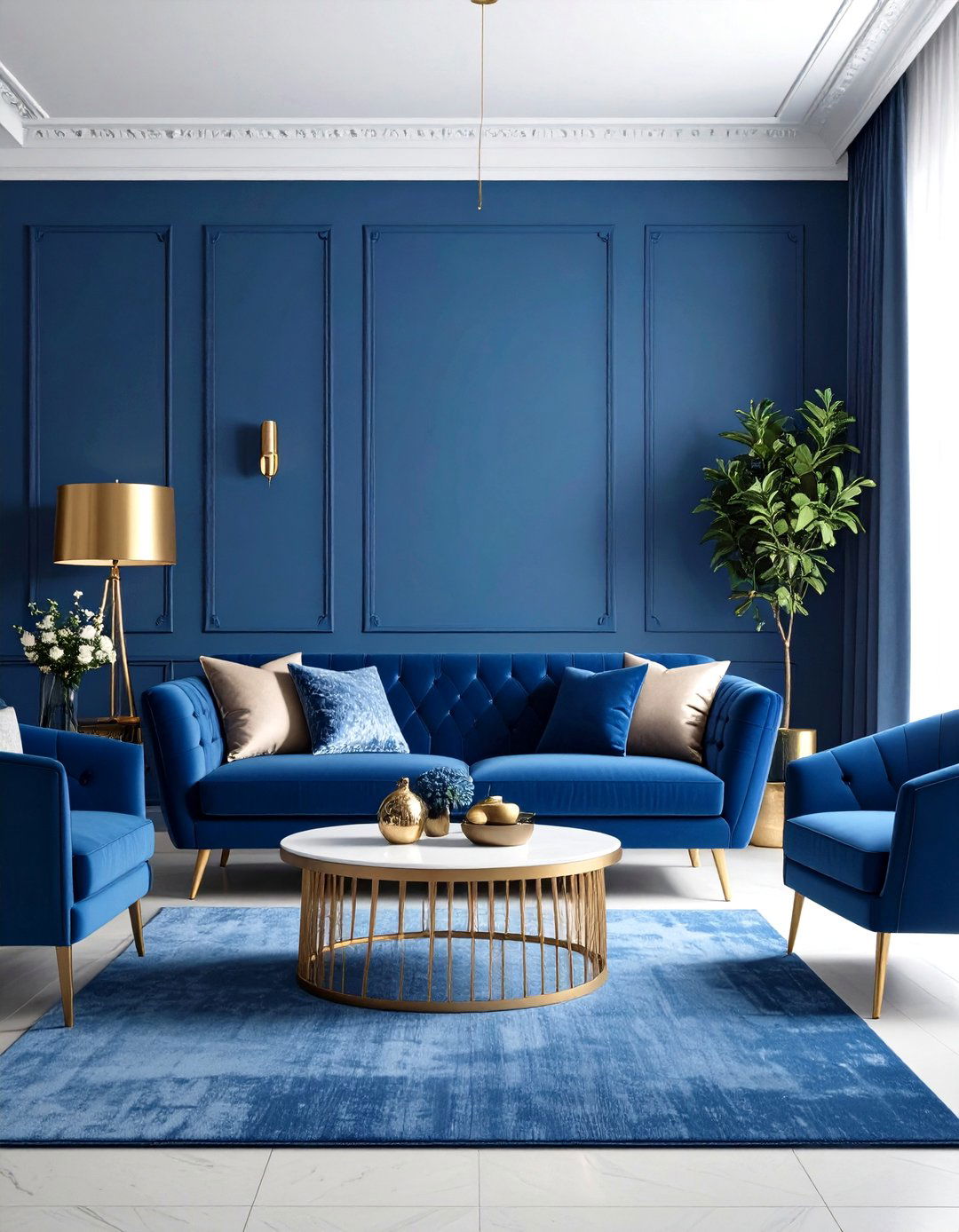 Monochromatic Living Room Design with Tonal Variations - 24 Simple Living Room Ideas