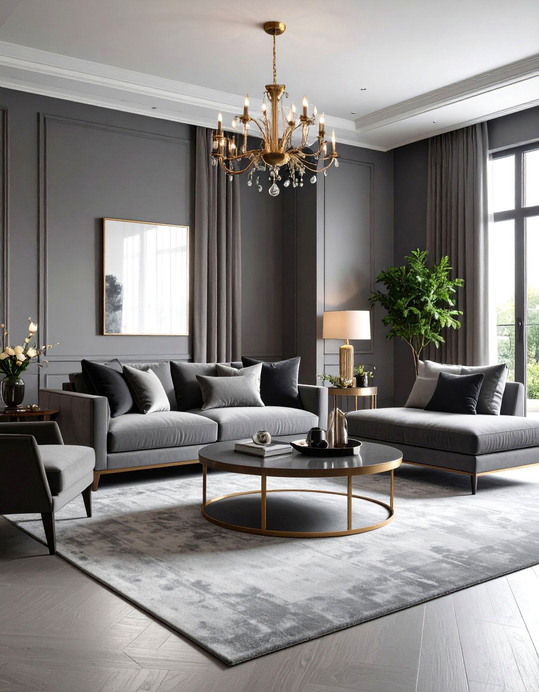 Monochromatic Luxury Living Room - 24 Condo Living Room Ideas