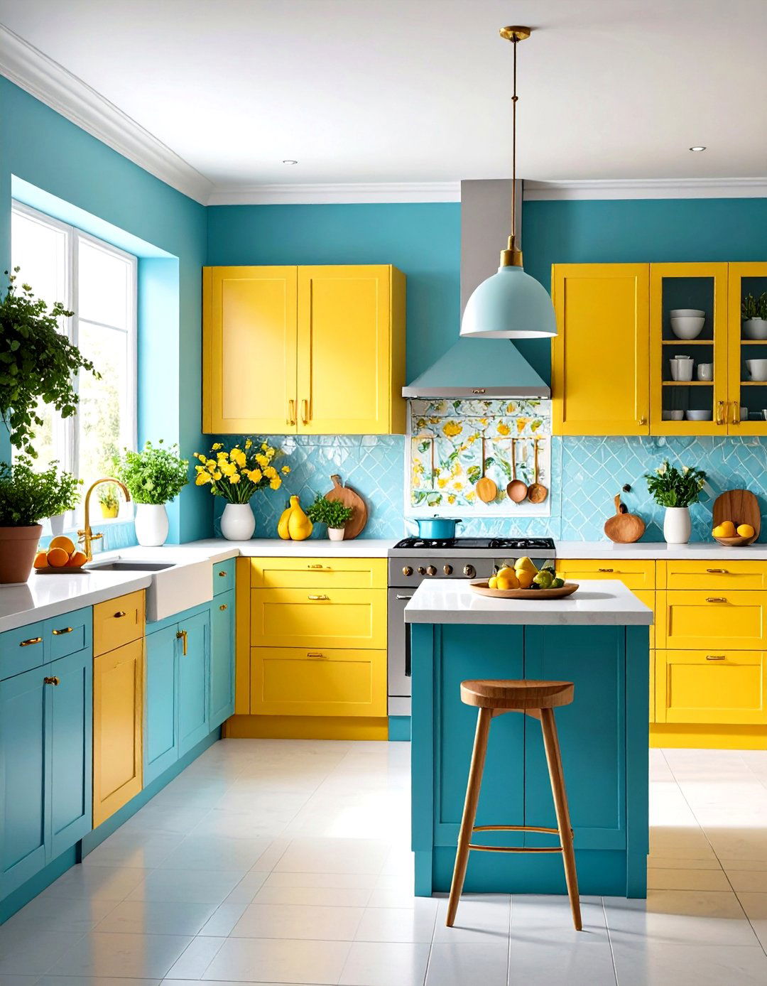 Monochromatic Open Kitchen Design Scheme - 24 Open Kitchen Living Room Ideas