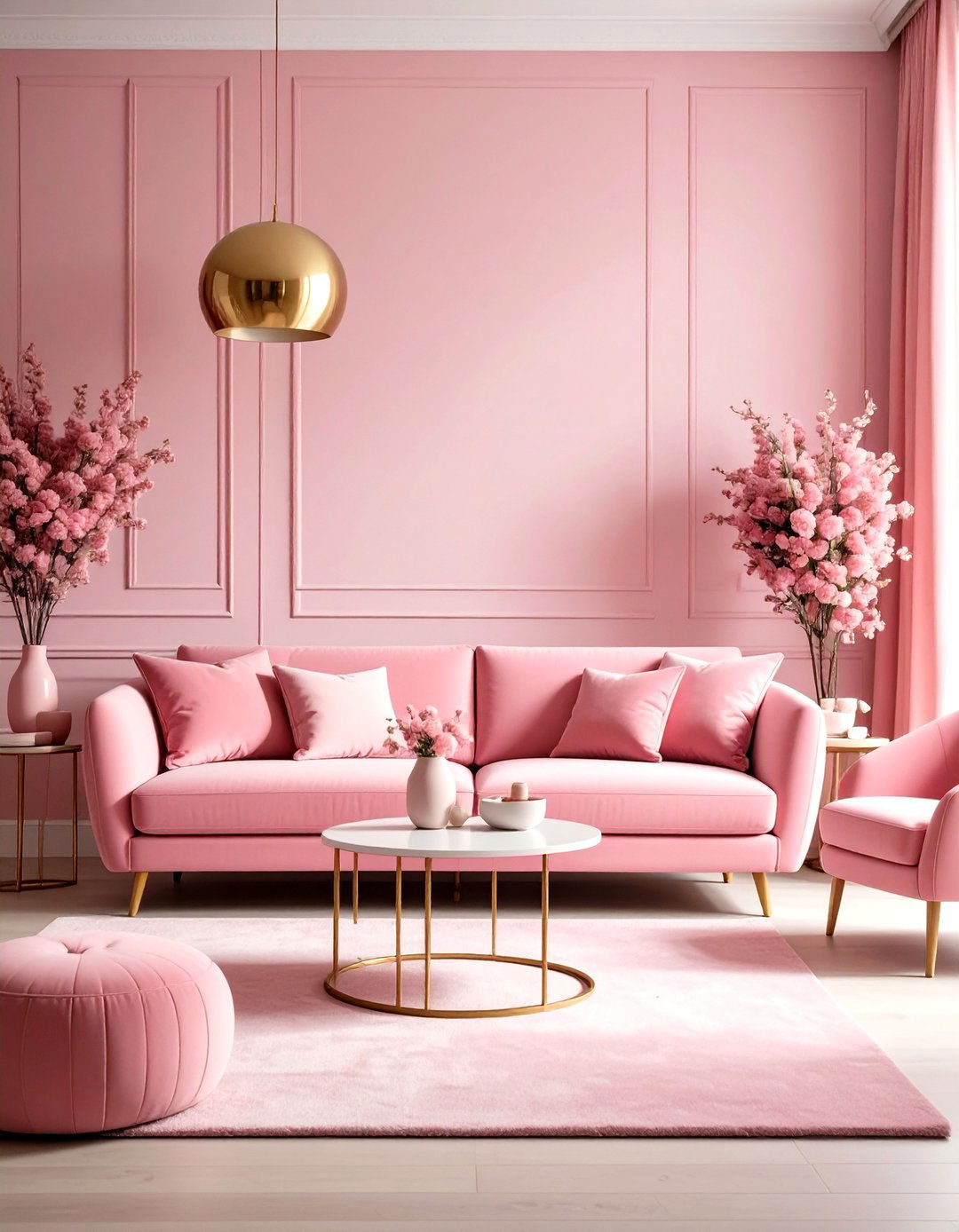Monochromatic Pastel Living Room - 24 Pastel Living Room Ideas