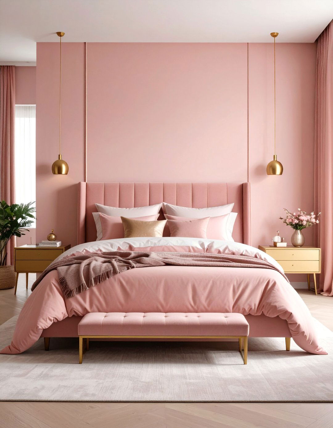 Monochromatic Pink Bedroom Scheme - 24 Blush Pink Bedroom Ideas