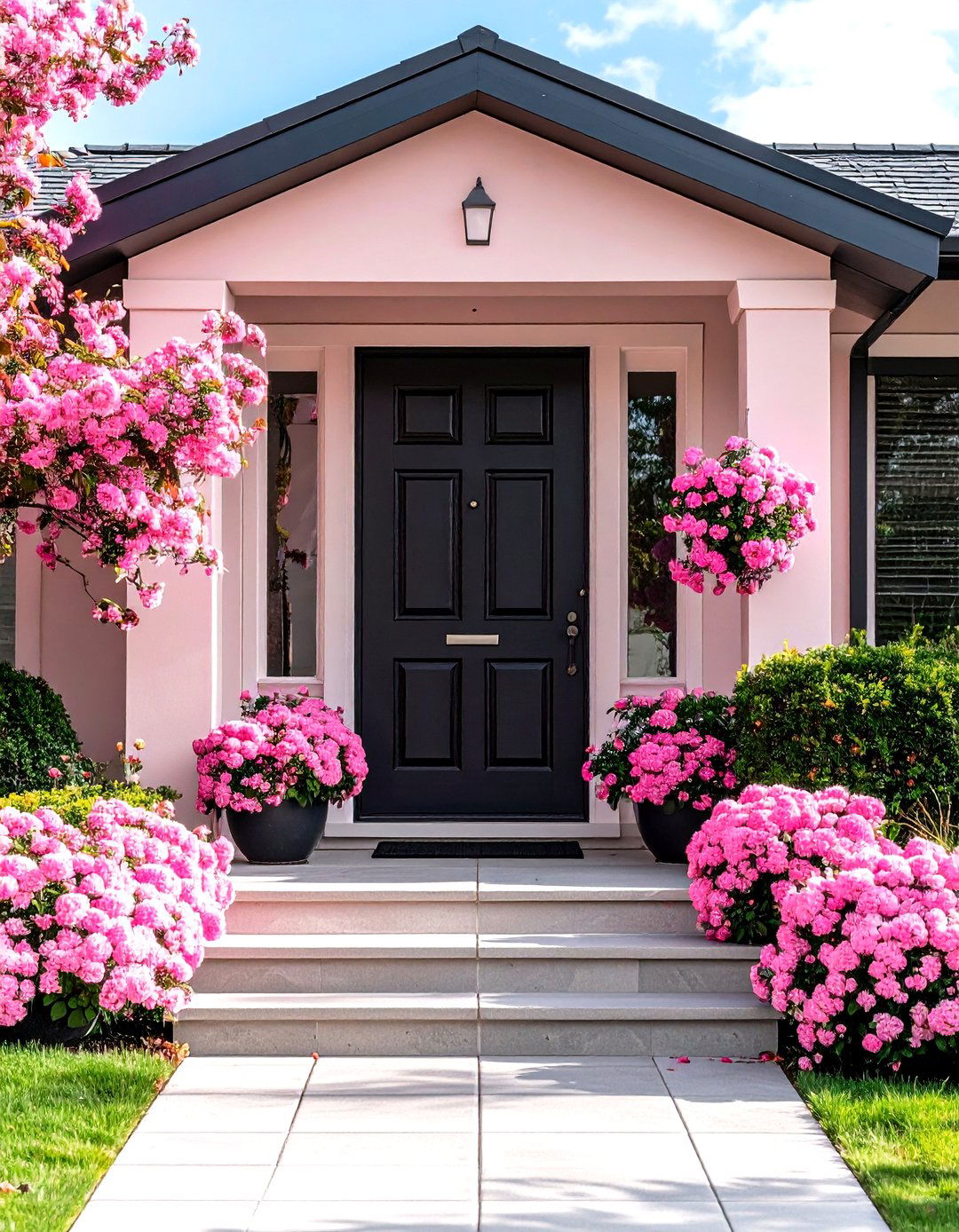 Monochromatic Pink Paradise - 24 Spring Front Door Decor Ideas