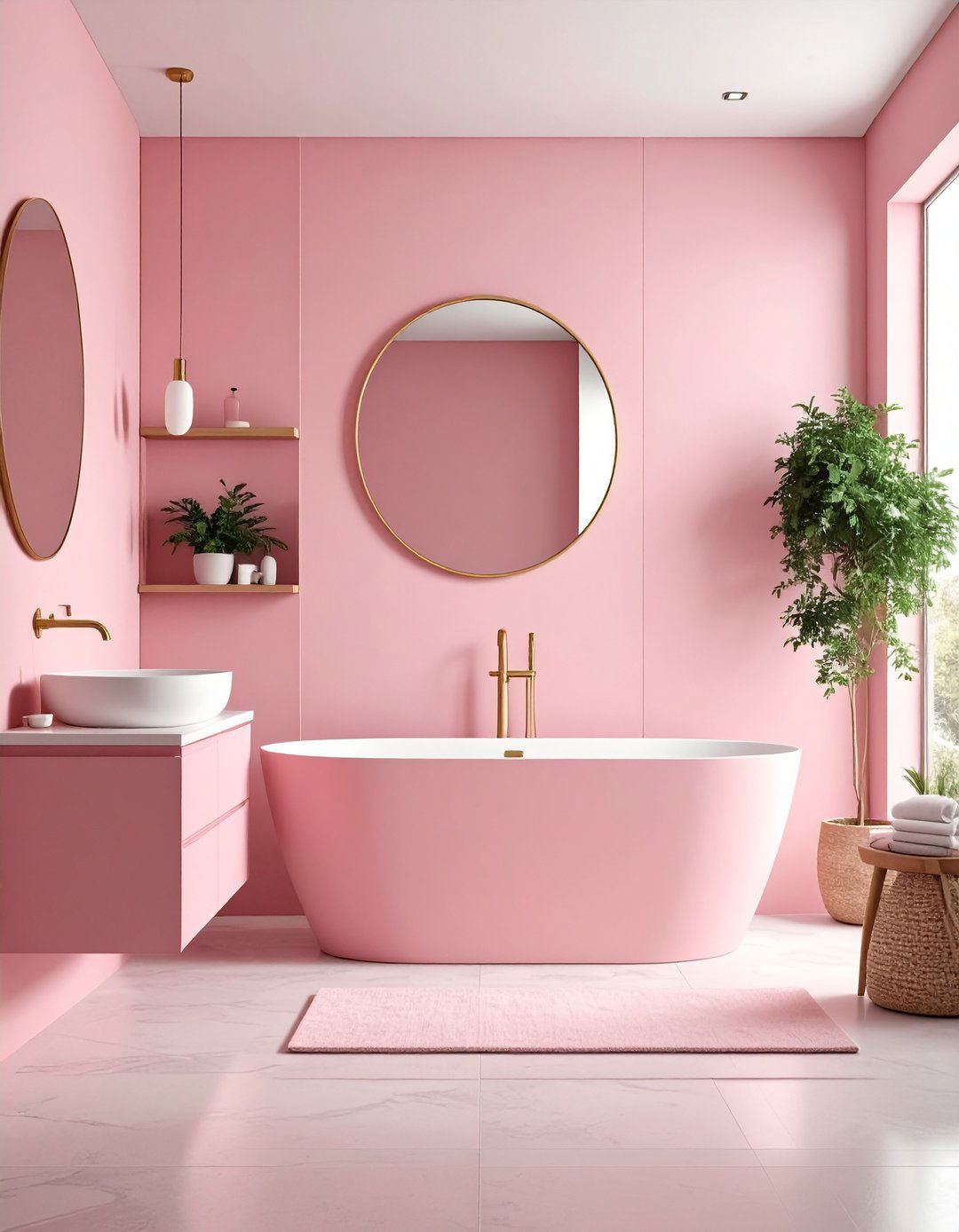 Monochromatic Pink Paradise - 24 Pink Bathroom Ideas