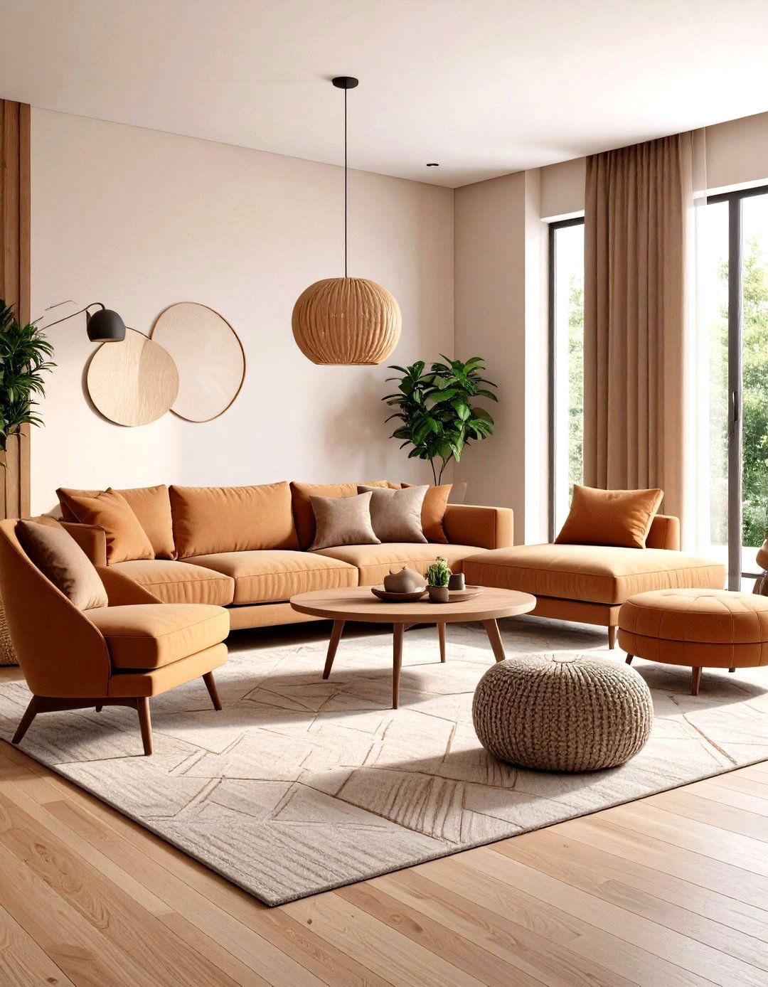 Monochromatic Taupe Living Room with Tonal Variations - 24 Taupe Living Room Ideas