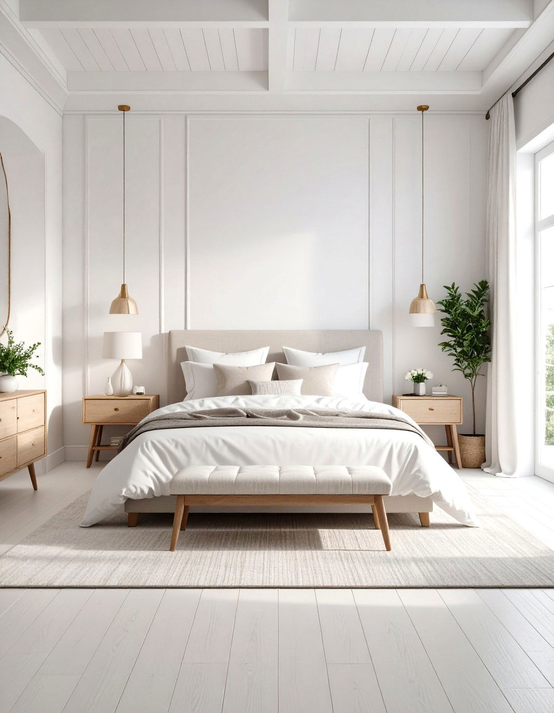 Monochromatic White Bedroom - 24 Bedroom Design Ideas