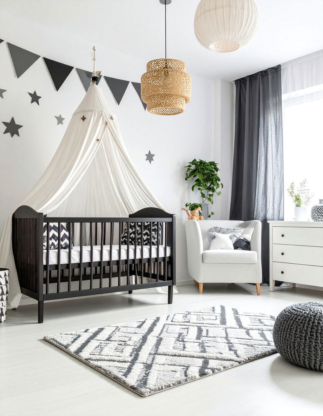 Monochrome Black and White Baby Boy Nursery - 24 Baby Boy Nursery Ideas