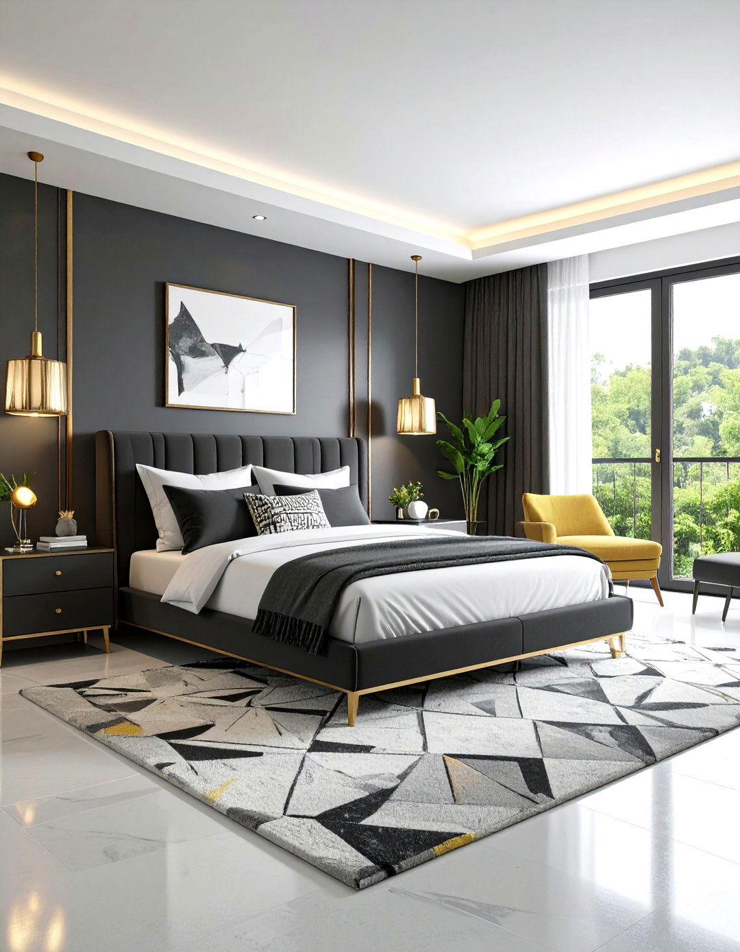 Monochrome Black and White Teen Girl Bedroom - 24 Teen Girl Bedroom Ideas