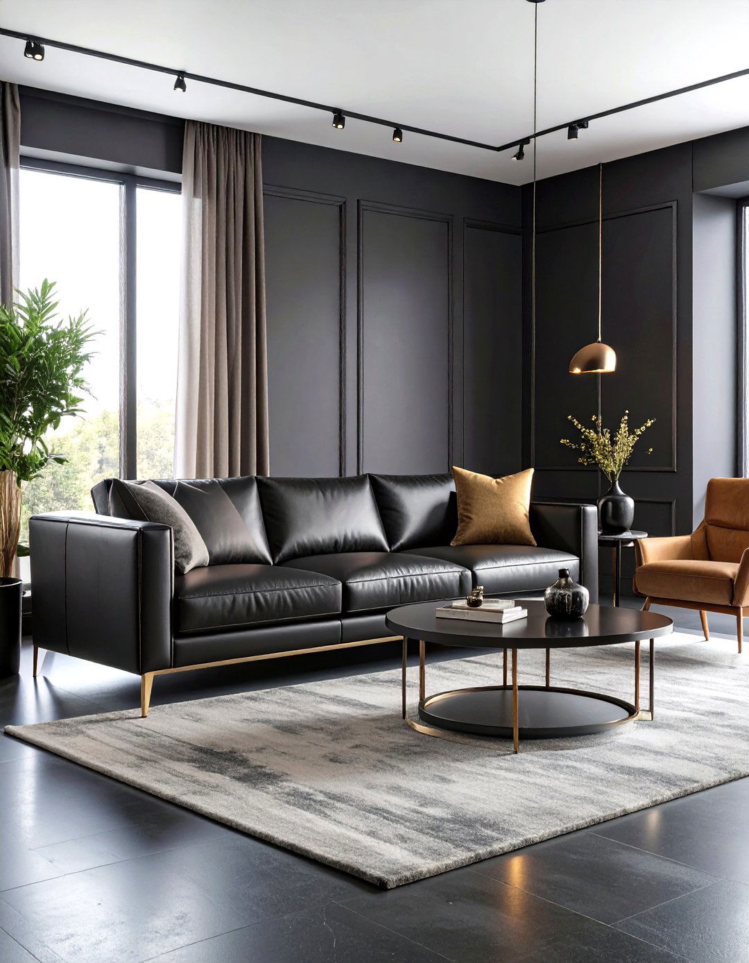 Monochrome Sophistication Living Room - 24 Men's Living Room Ideas