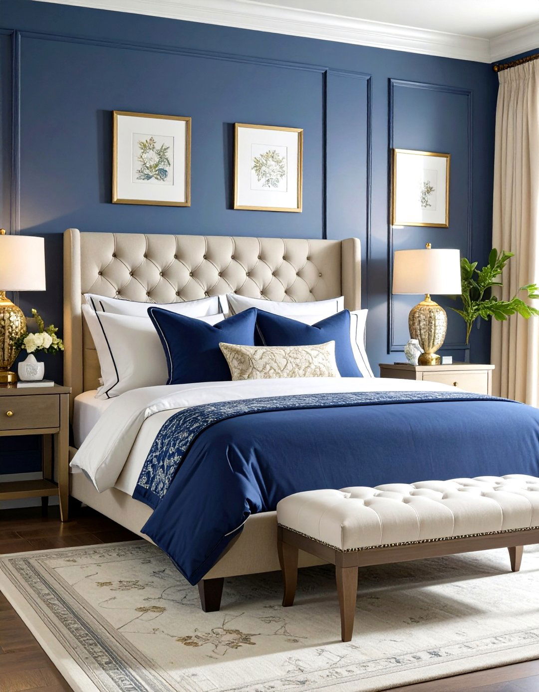 Monogrammed Master Suite - 24 Preppy Room Ideas