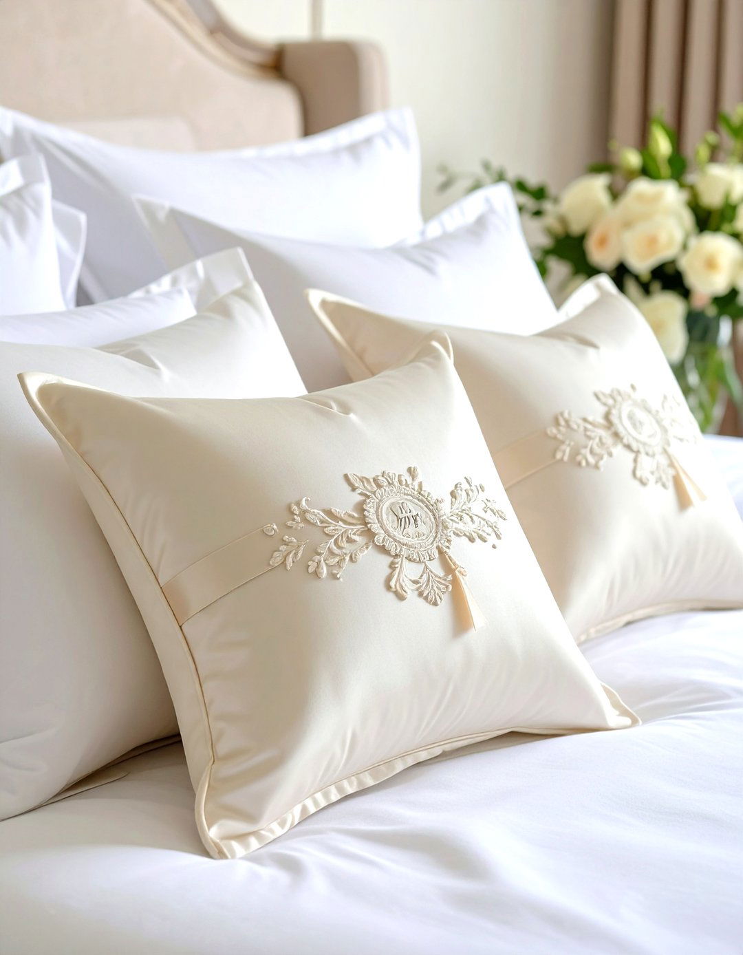 Monogrammed Silk Pillowcase Set - 24 Personalized Wedding Gift Ideas
