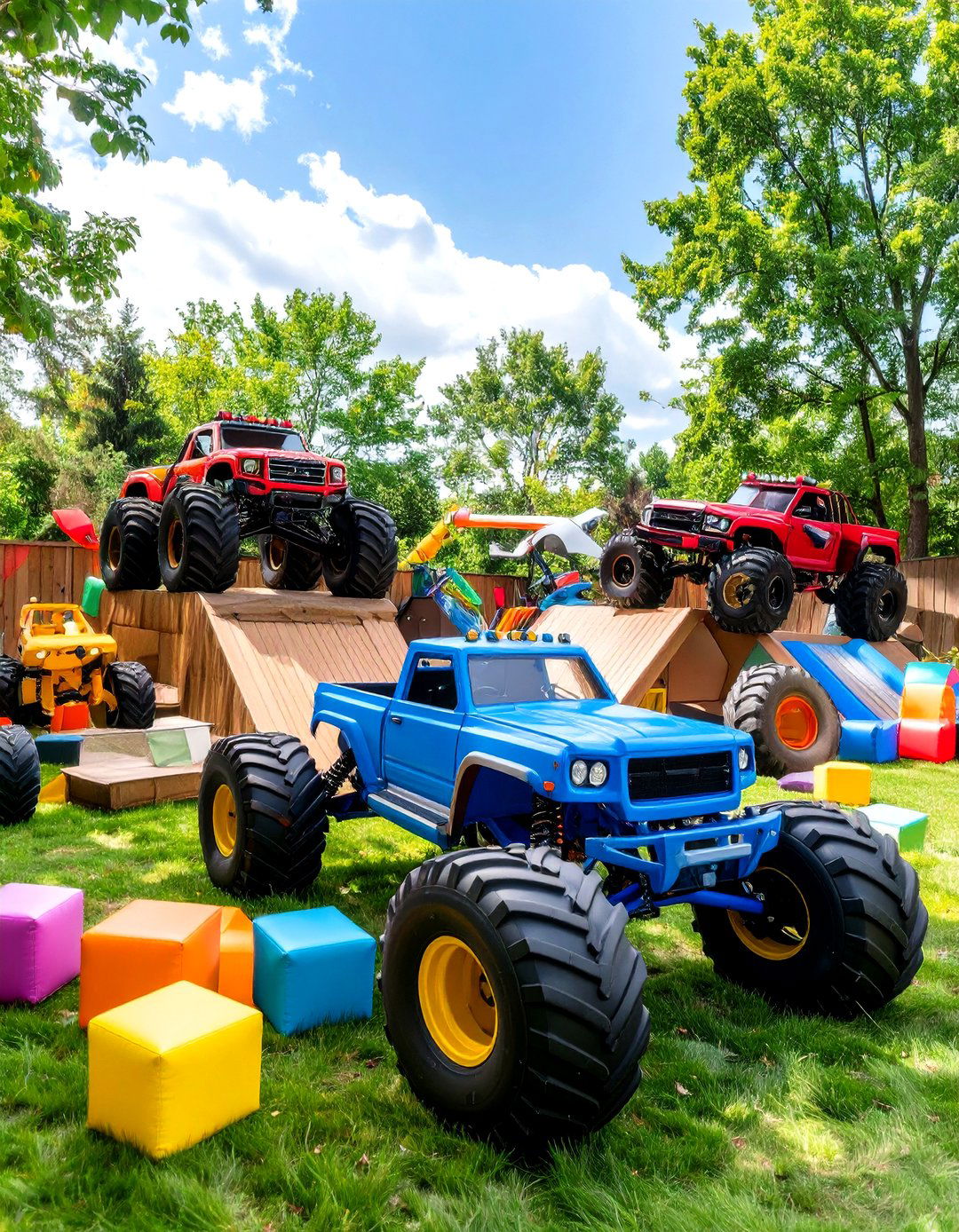 Monster Truck Demolition Zone - 24 Hot Wheels Birthday Party Ideas