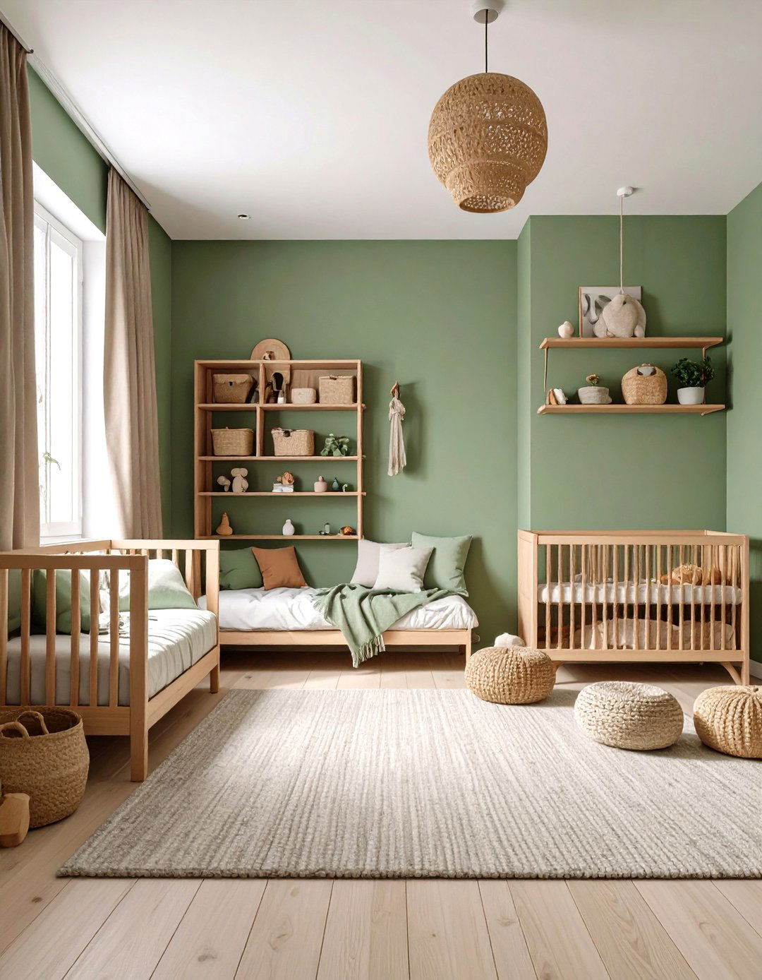 Montessori Inspired Layout - 24 Sage Green Nursery Ideas