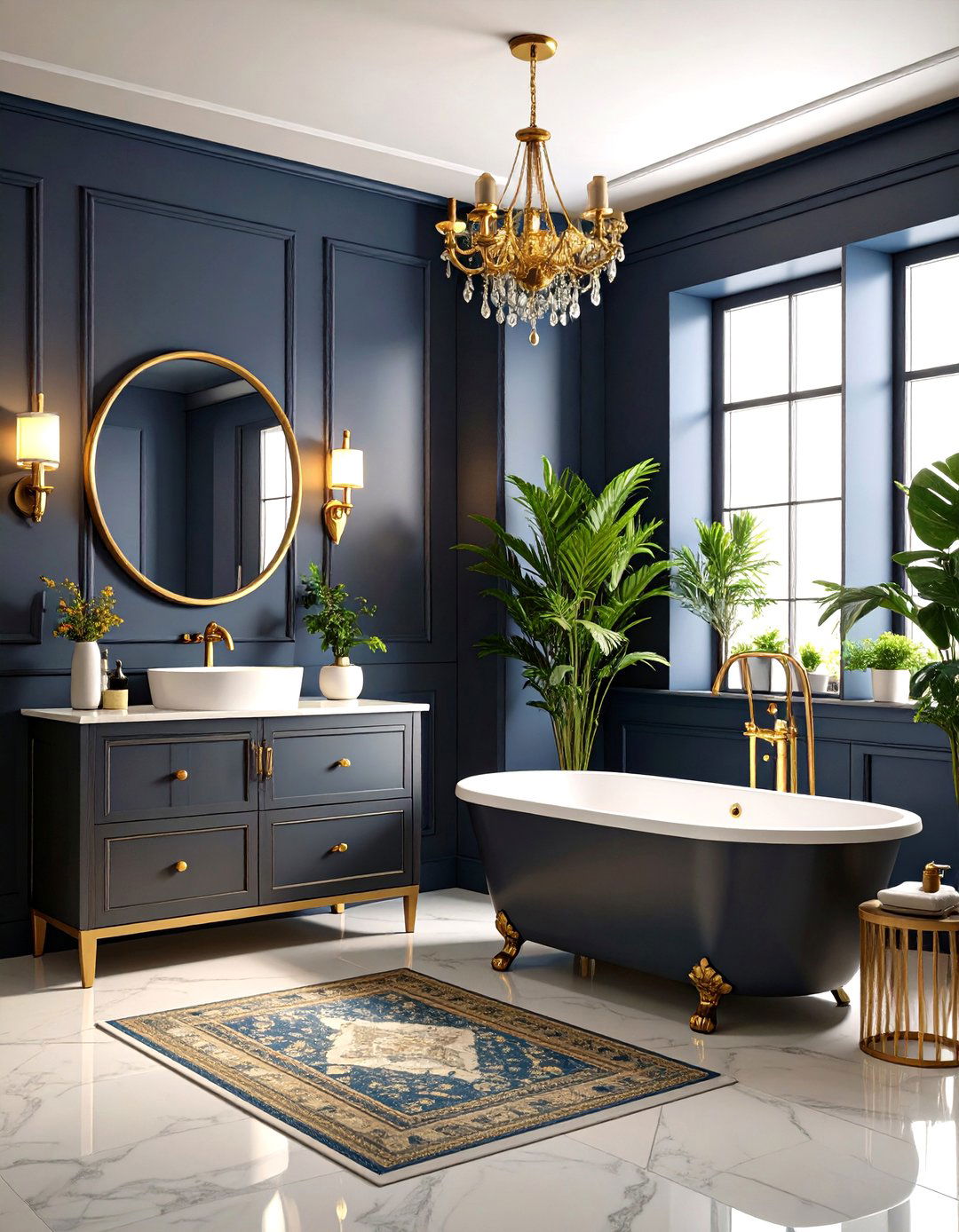 Moody Boutique Hotel with Dark Color Palettes - 24 Restaurant Bathroom Ideas