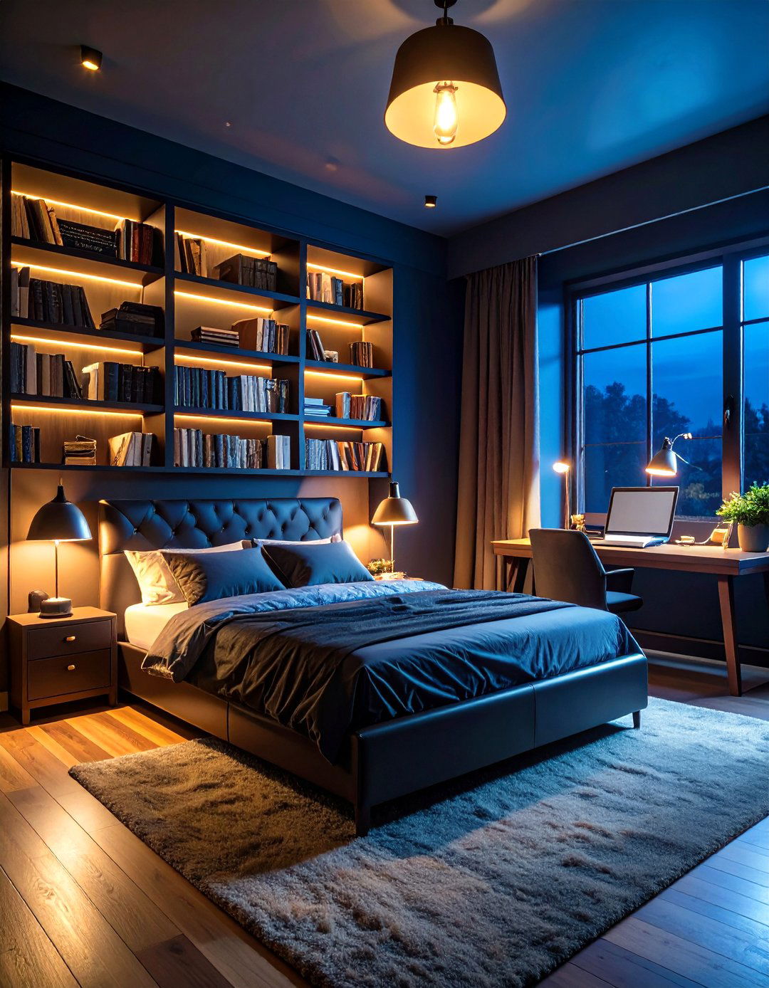 Moody Dark Academia Bachelor Study - 24 Bachelor Room Ideas