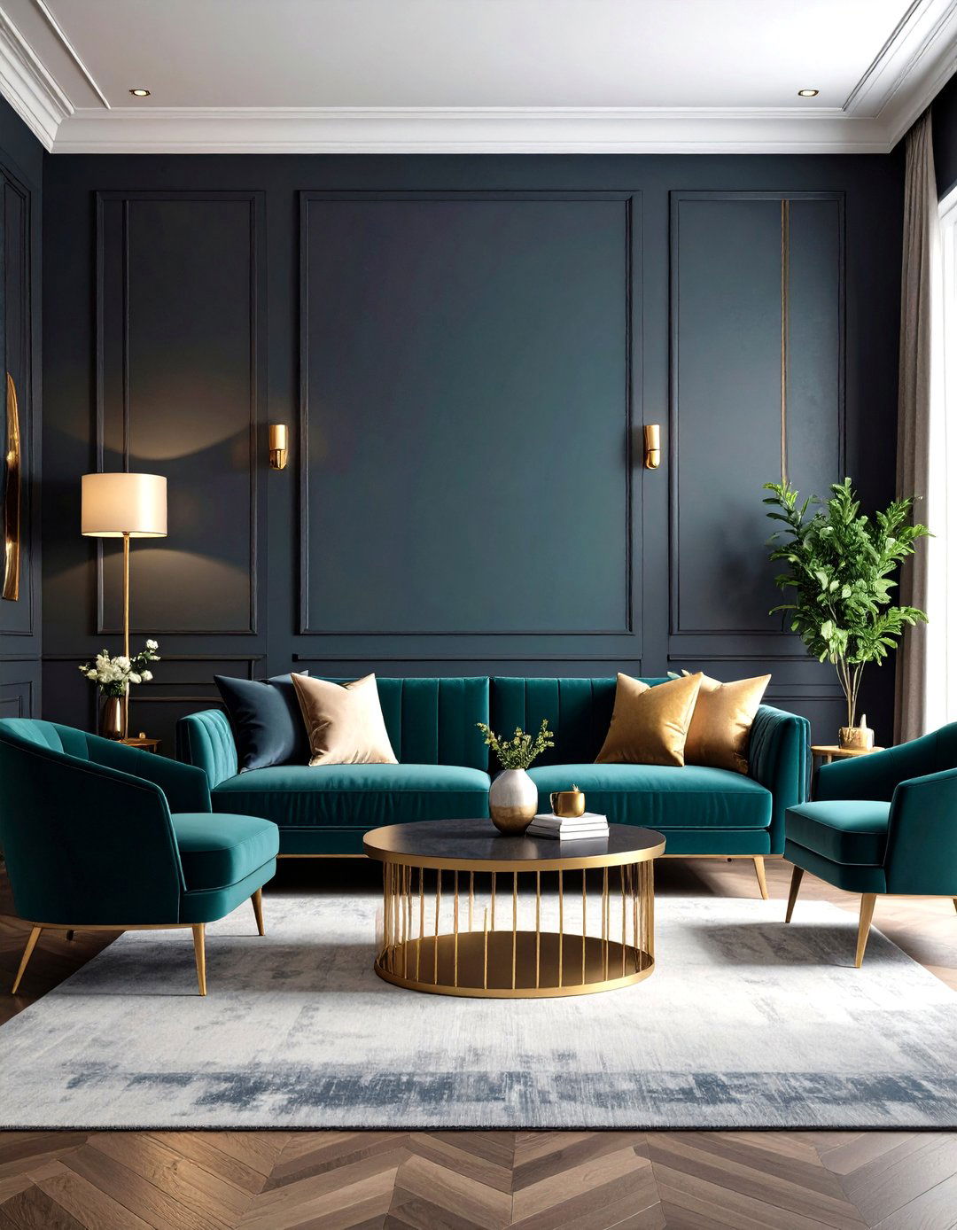 Moody Dark Atmosphere - 24 Large Living Room Ideas