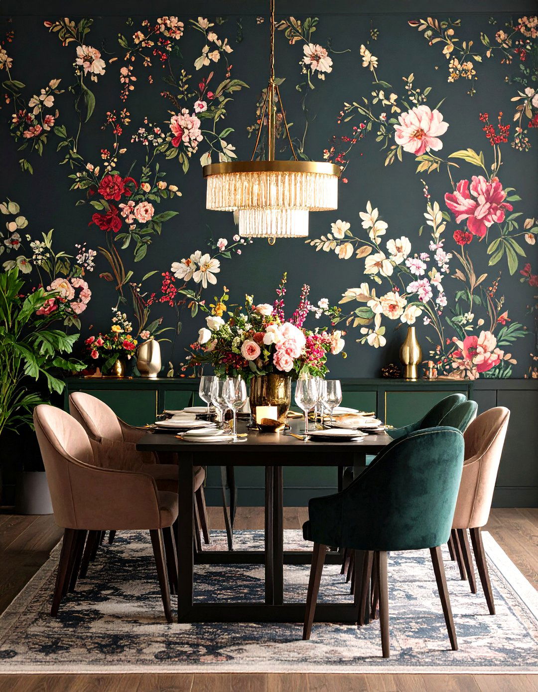 Moody Dining Room Wallpaper - 24 Moody Dining Room Ideas