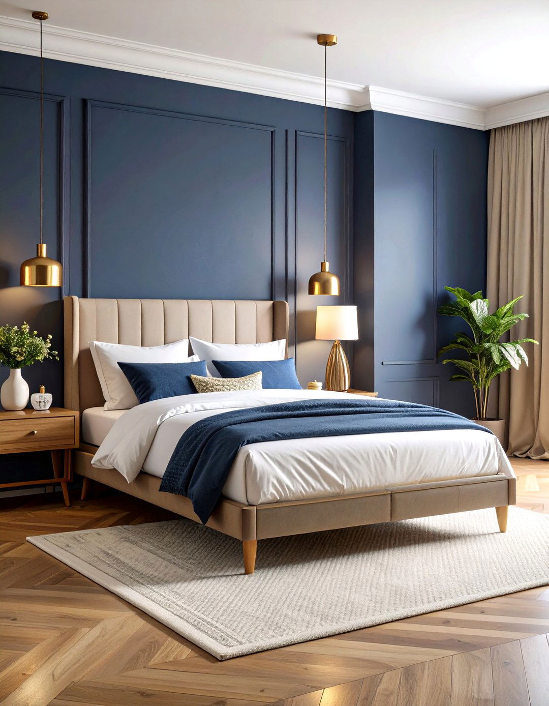 Moody Navy Blue Retreat - 24 Bedroom Ideas for Women