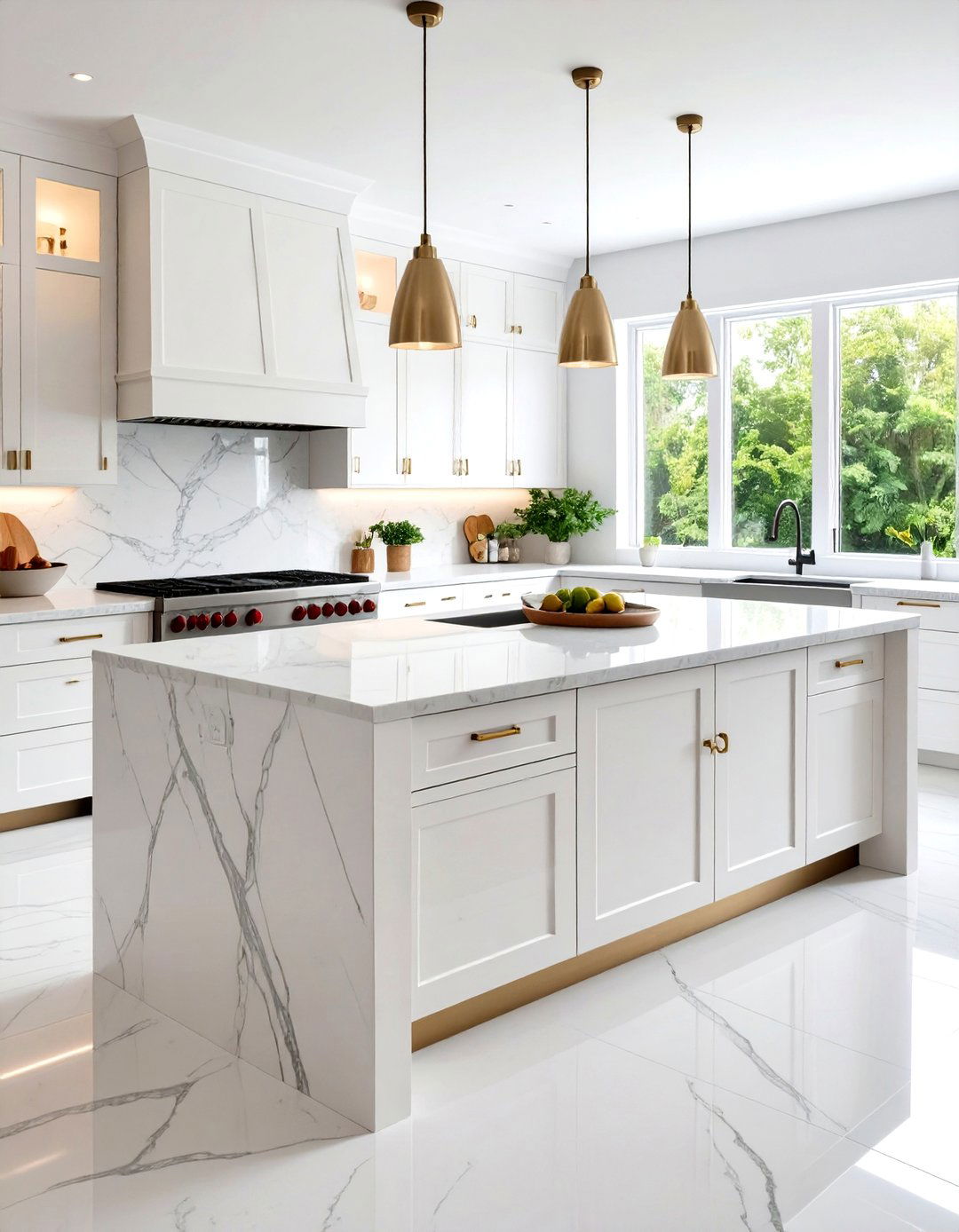 Moon White Delicate Pattern Sophistication - 24 Granite Kitchen Countertop Ideas
