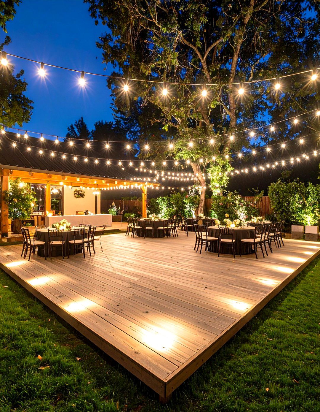 Moonlight Dance Floor Magic - 24 Backyard Wedding Ideas