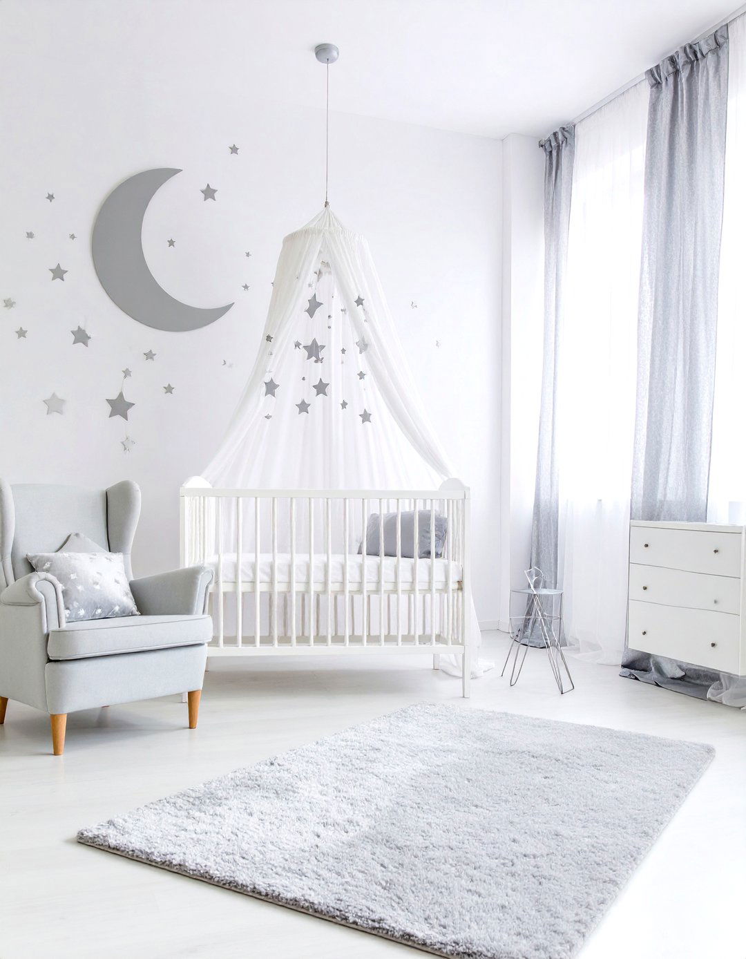 Moonlight Silver Dreams - 24 Baby Girl Nursery Ideas