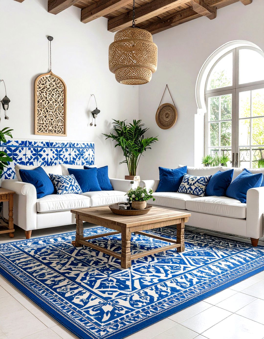 Moorish Pattern Tile Accents - 24 Spanish Style Living Room Ideas