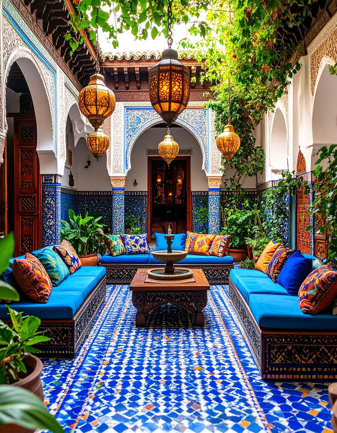 Moroccan Courtyard Oasis - 24 Lanai Porch & Patio Designs