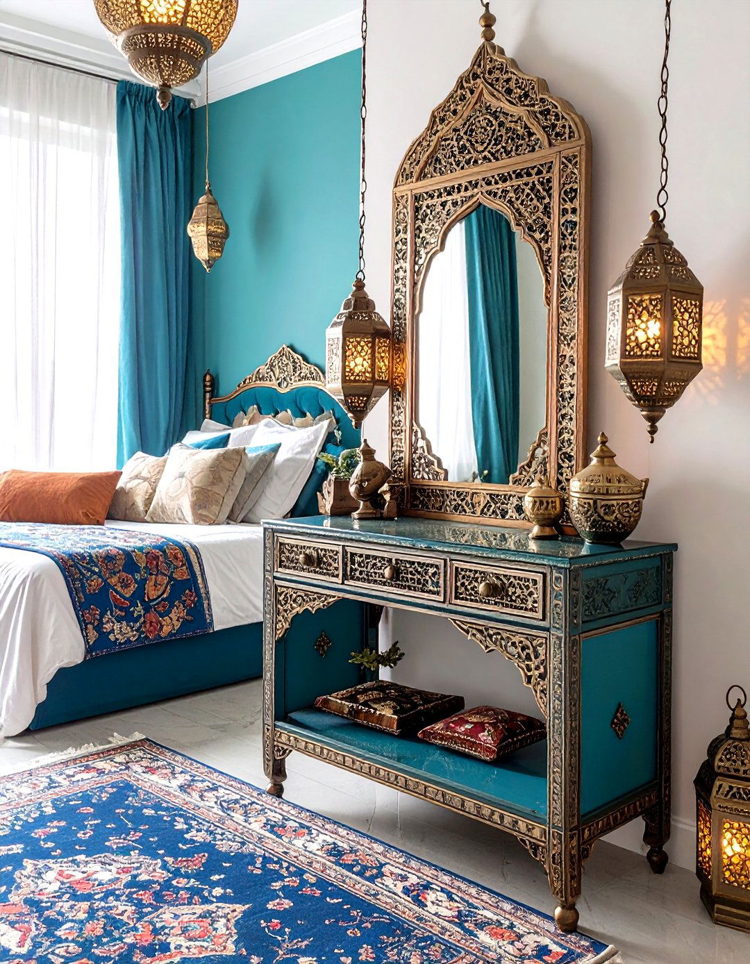 Moroccan Exotic Vanity Escape - 24 Bedroom Vanity Ideas