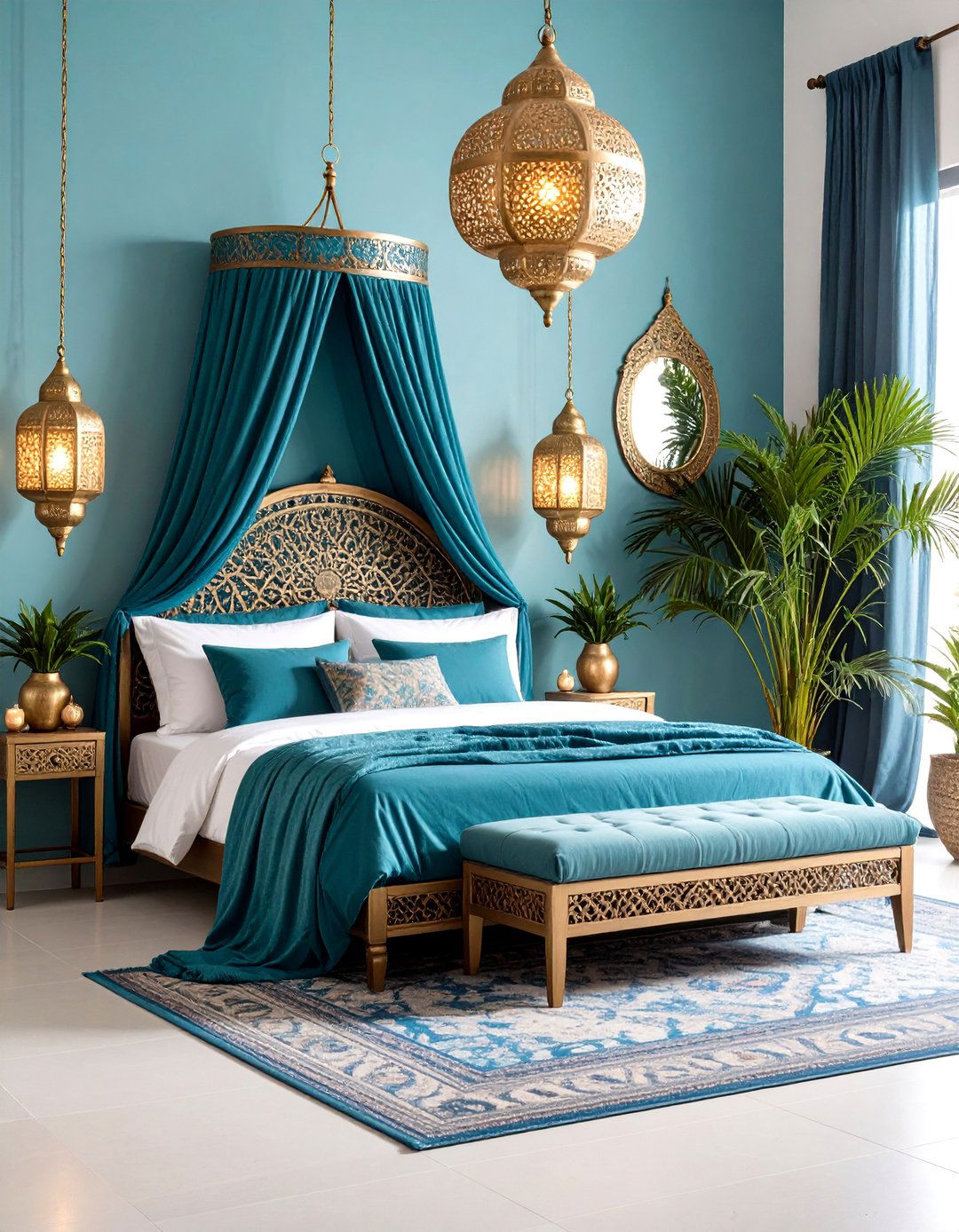 Moroccan Inspired Boho Bedroom Oasis - 24 Colorful Boho Bedroom Ideas