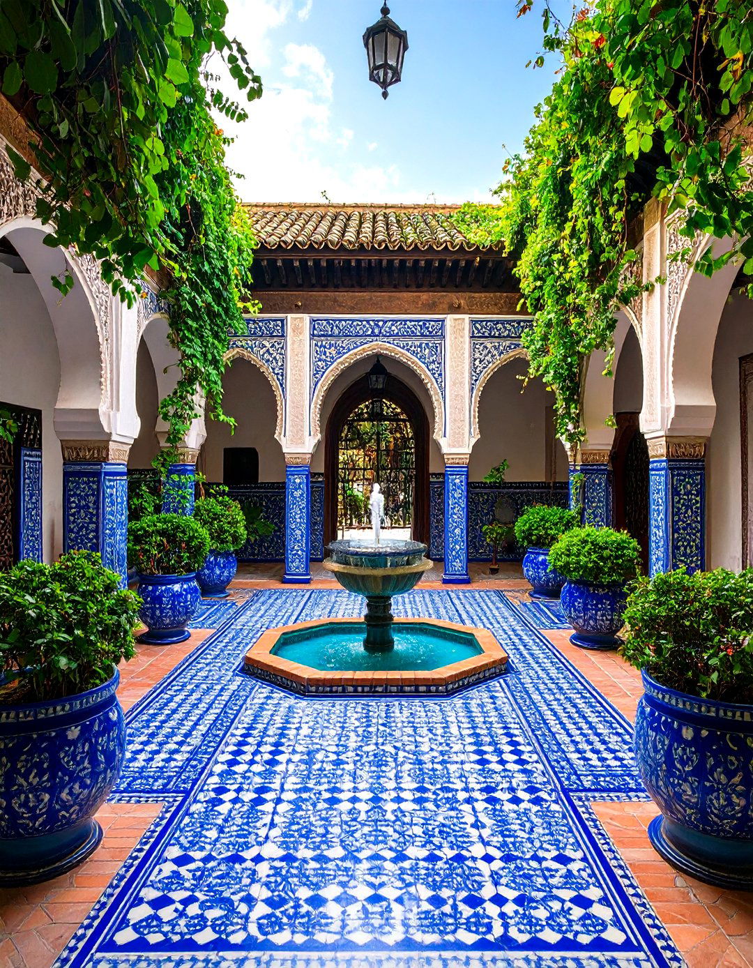 Moroccan Inspired Courtyard Entry Design - 24 spanish bungalow exterior ideas