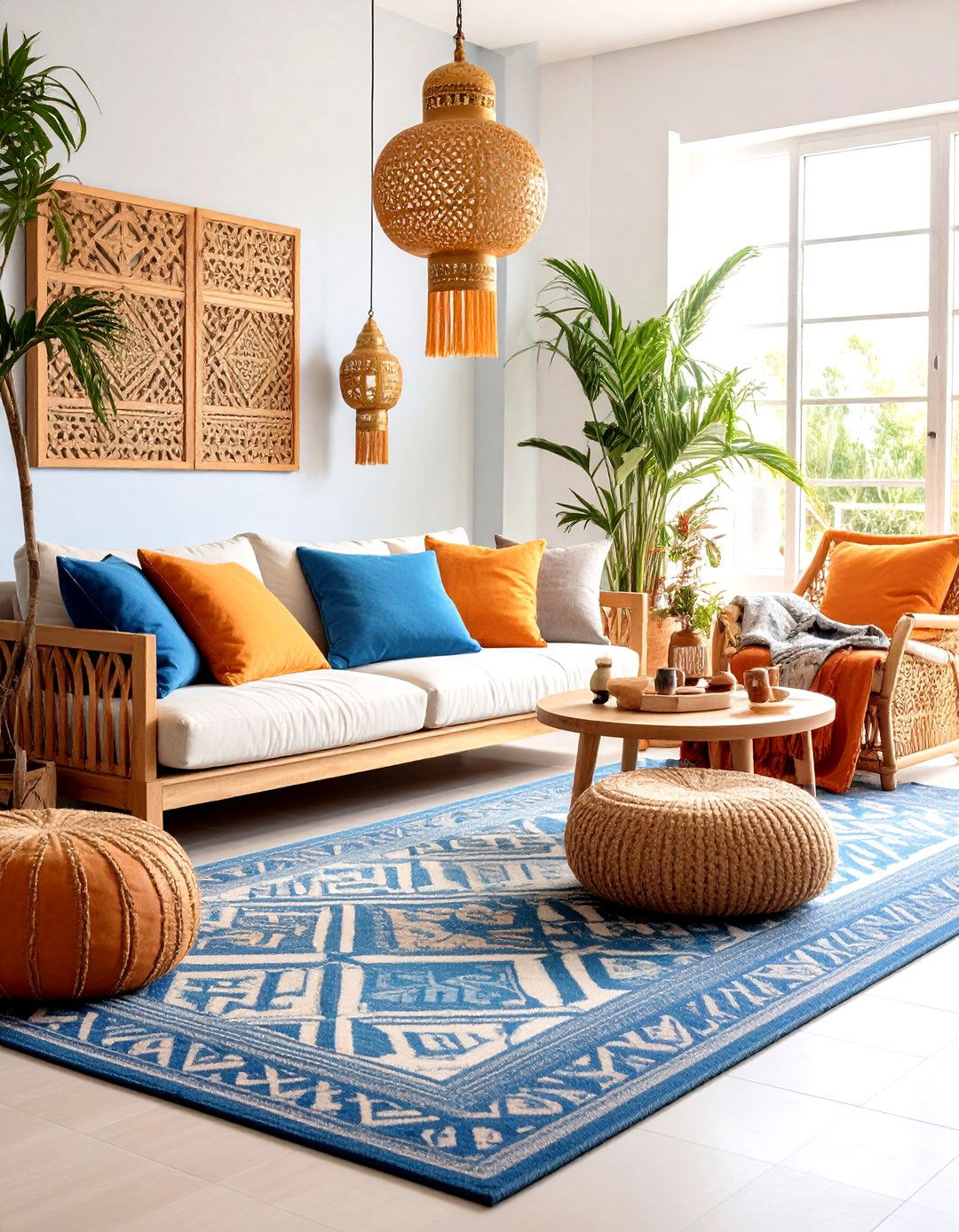 Moroccan Inspired Living Room - 24 Colorful Boho Decor Ideas