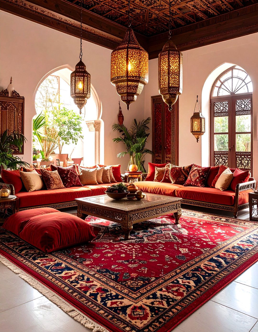 Moroccan Inspired Living Room - 24 Living Room Design Ideas