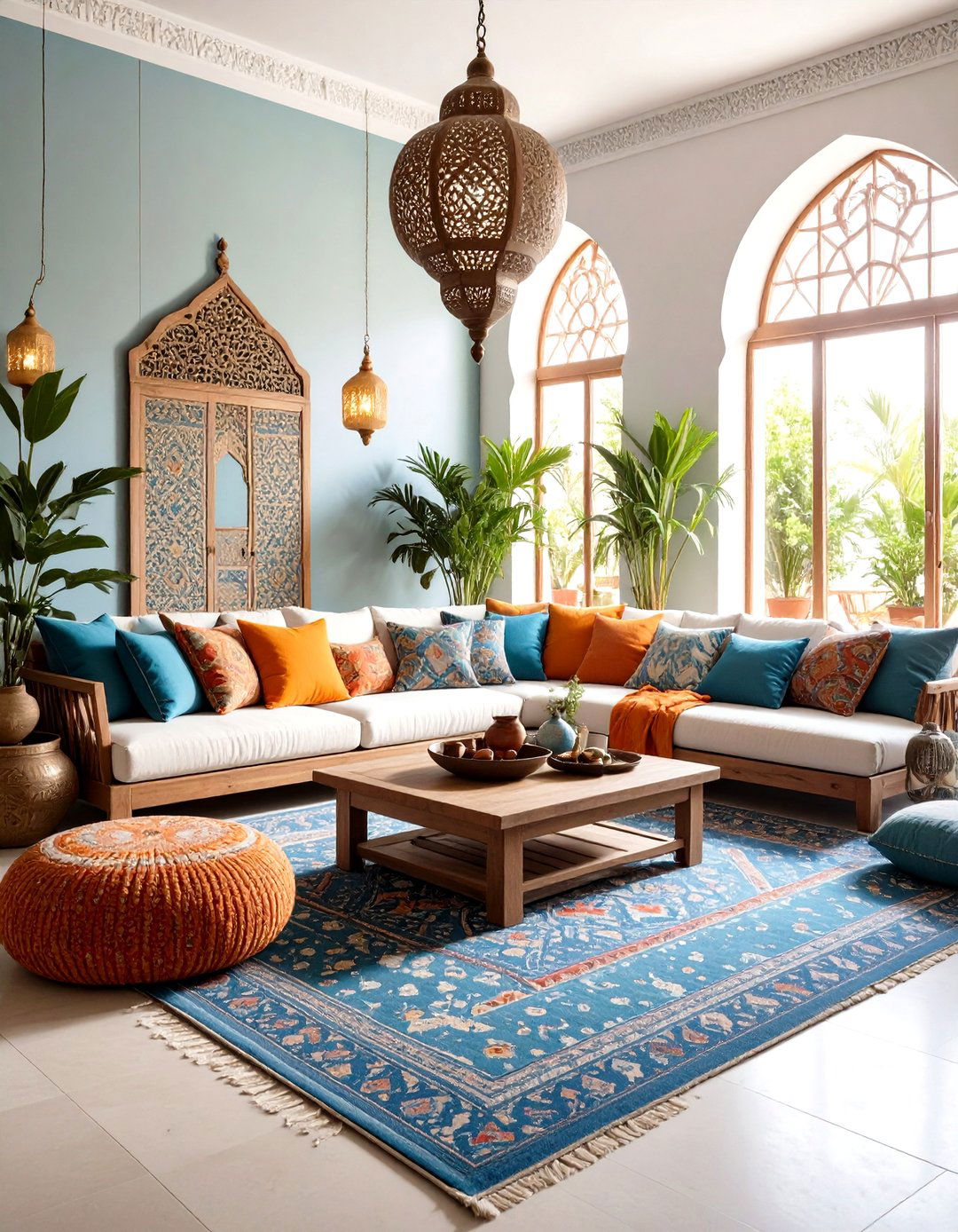 Moroccan Inspired Living Room - 24 Boho Living Room Ideas