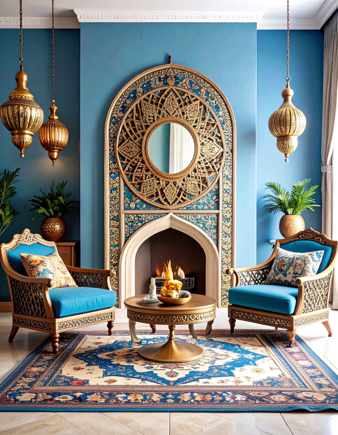 Moroccan Inspired Mirror - 24 Mirror Over Fireplace Ideas